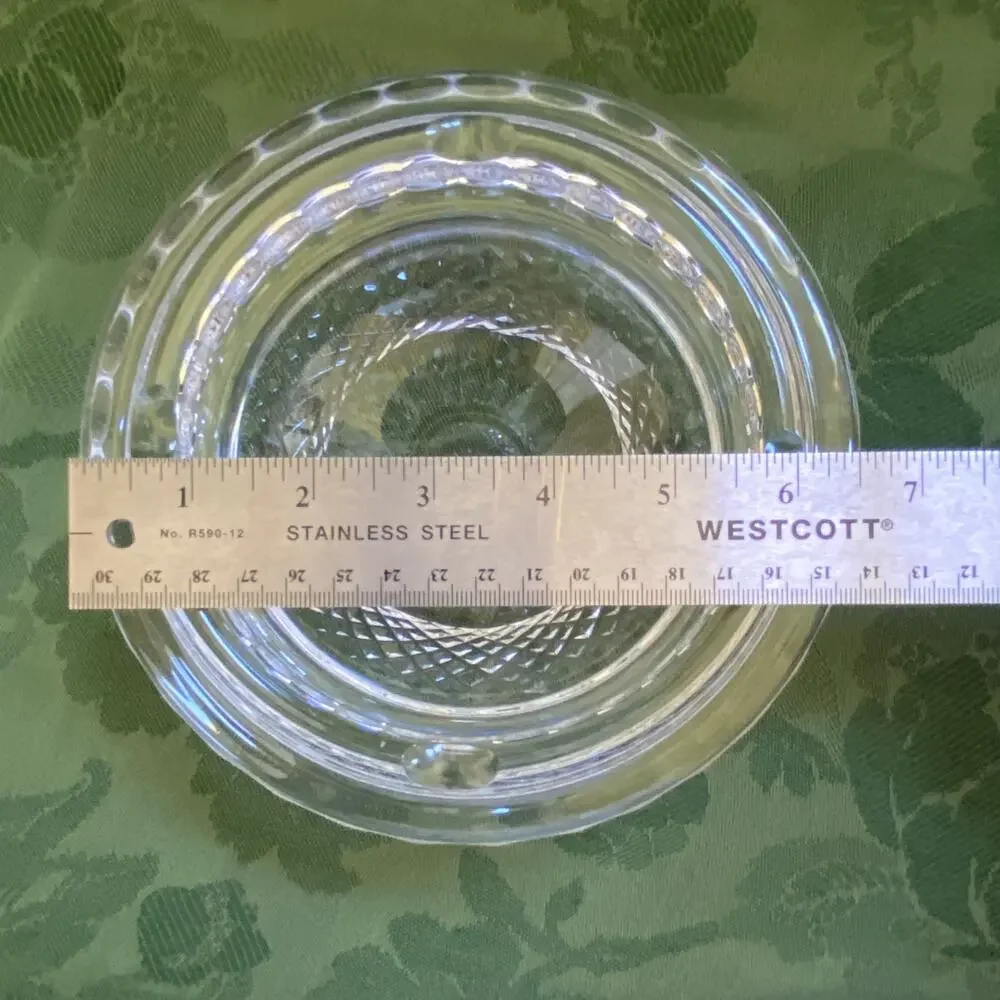 RARE LARGE 4 Notch Waterford Crystal Ashtray 6.5
